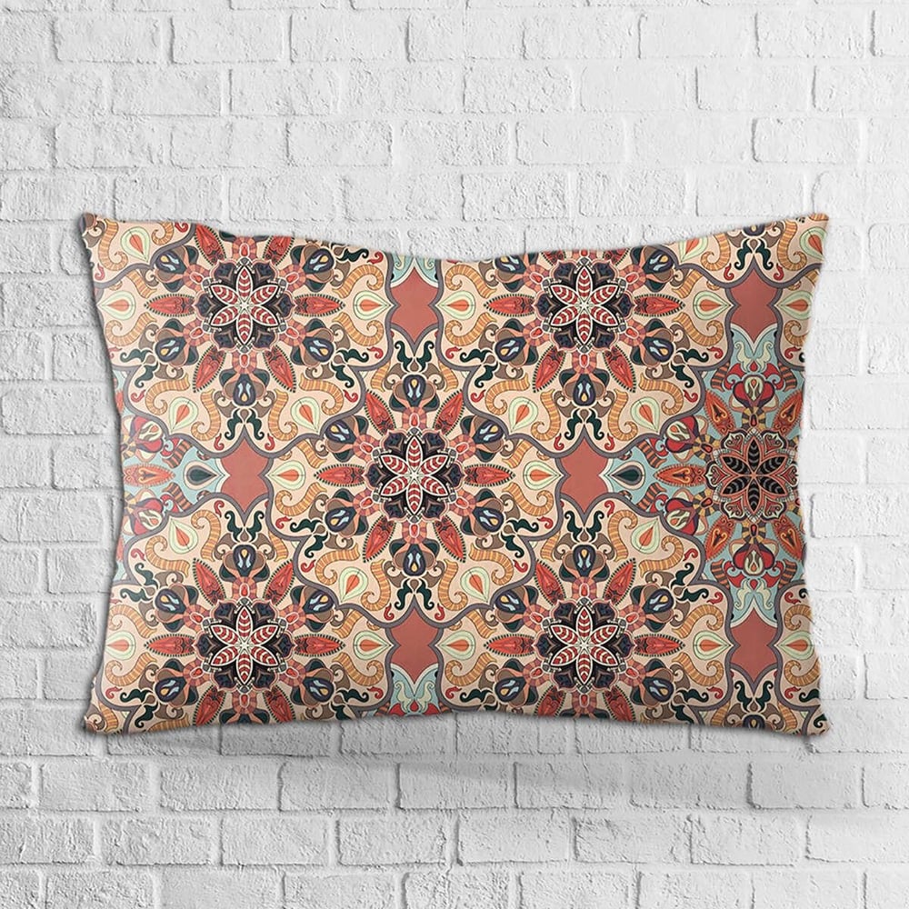 Çift Taraflı 35x50 Truncu Retro Vintage Desenli Dijital Baskılı Kırlent Kılıfı - OTYK034-3550