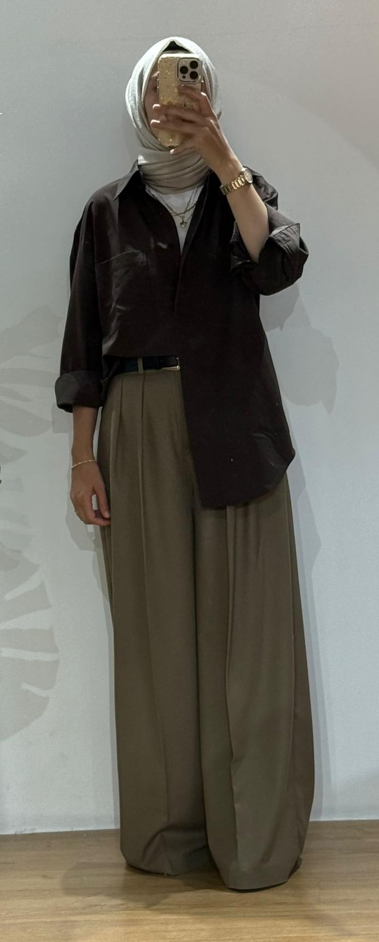 CAMEL PALAZZO PANTOLON