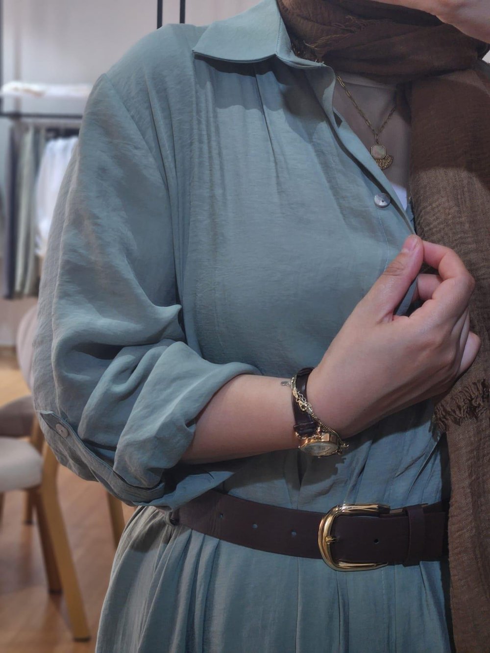 Kemerli Tensel Elbise