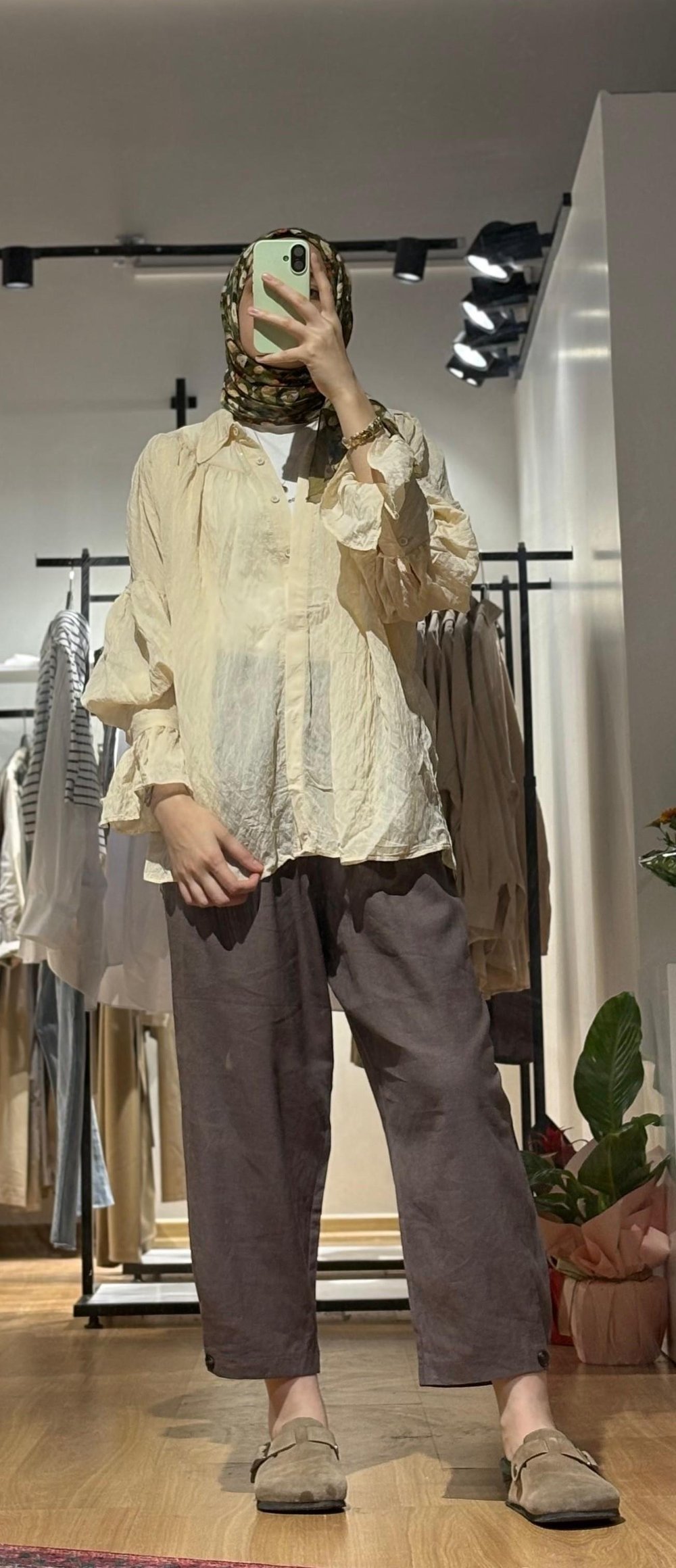 PAÇA DÜĞME DETAYLI KETEN PANTOLON