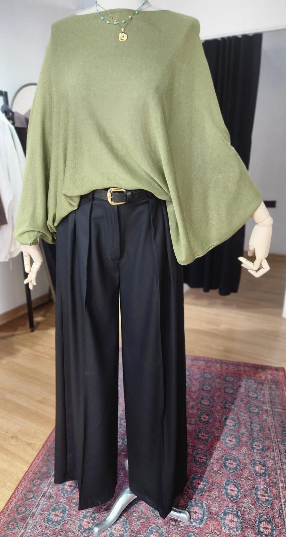 SİYAH KEMERLİ PALAZZO