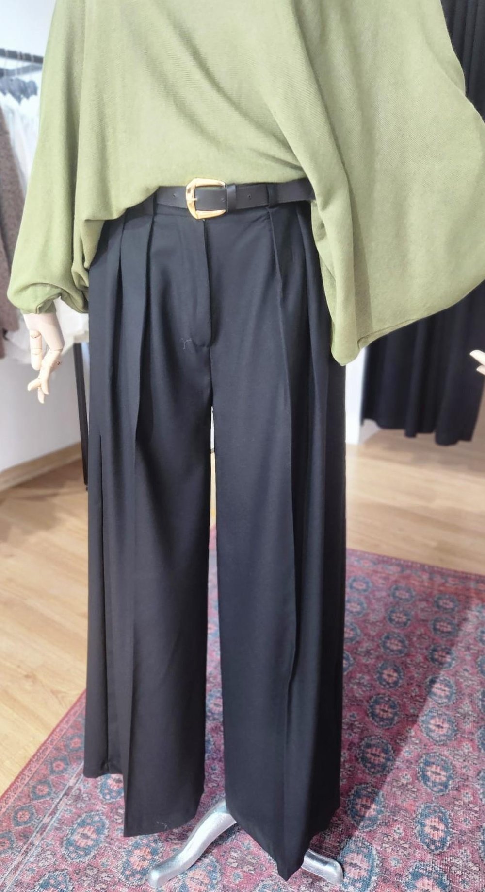 SİYAH KEMERLİ PALAZZO