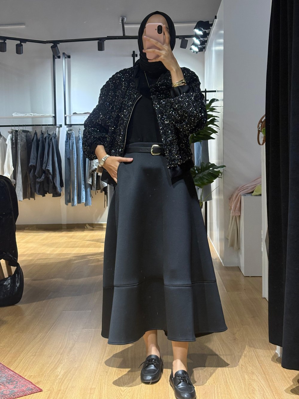 TAŞ İŞLEMELİ BOMBER CEKET