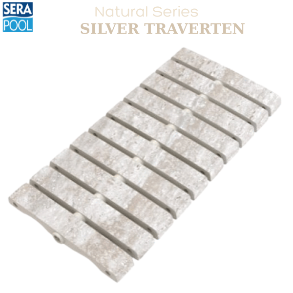 Porselen Flex Izgara 15x50 cm - Silver TravertenPorselen IzgaraSerapoolSTGF
