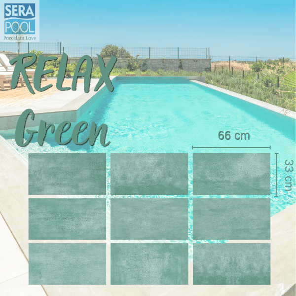 Serapool  Relax Green Porselen Havuz KarolarıPorselen Havuz İçi KarolarSerapoolRG3366