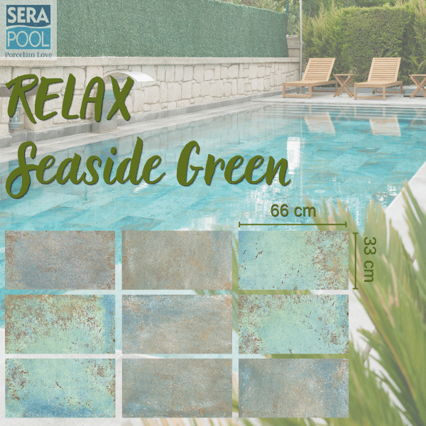 Serapool  Seaside Green Porselen Havuz KarolarıPorselen Havuz İçi KarolarSerapoolRSSG3366