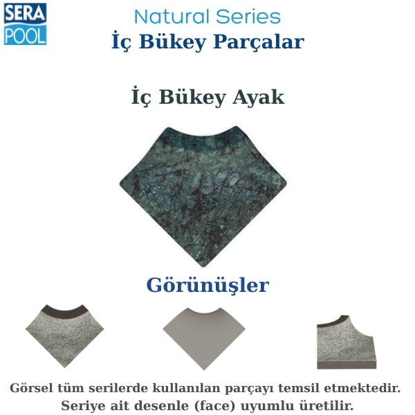 Verde Guatemala İç BükeyPorselen KarolarSerapoolVG33IB