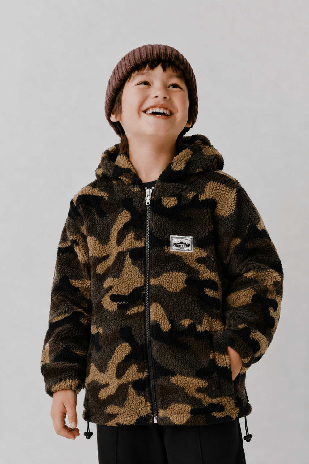 Boys Hooded Plush Jacket Ages 1–5 – 323506