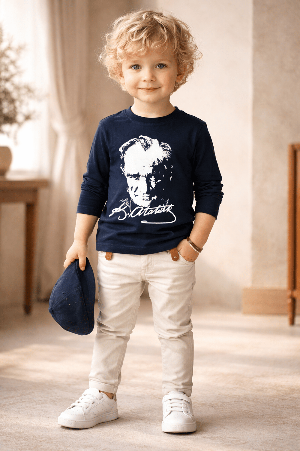 Erkek Garson Atatürk Baskılı Sweatshirt 6-16 Yaş