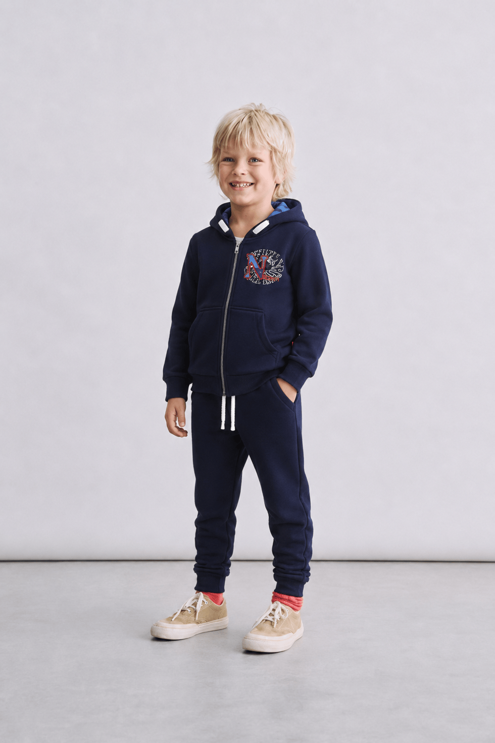 Erkek Çocuk Kapşonlu Sweatshirt Pantolon 2Li Eşofman Takımı 1-5 Yaş