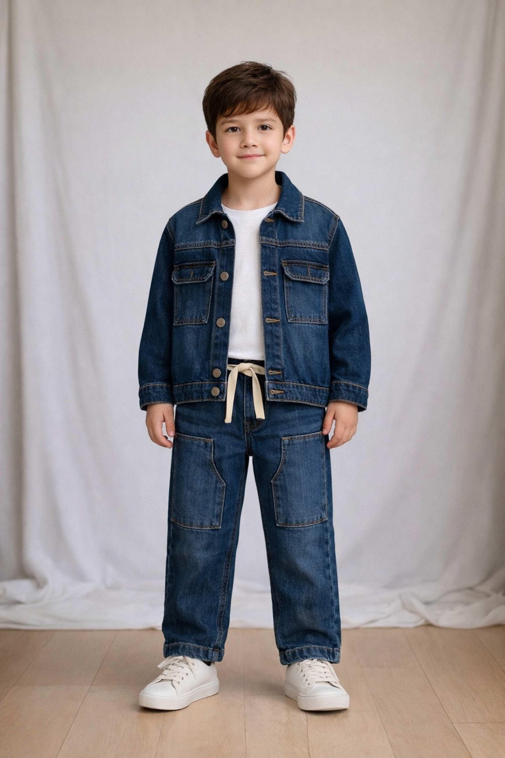 Erkek Çocuk Denim Parça Detaylı Pantolon 9-14 Yaş 126247