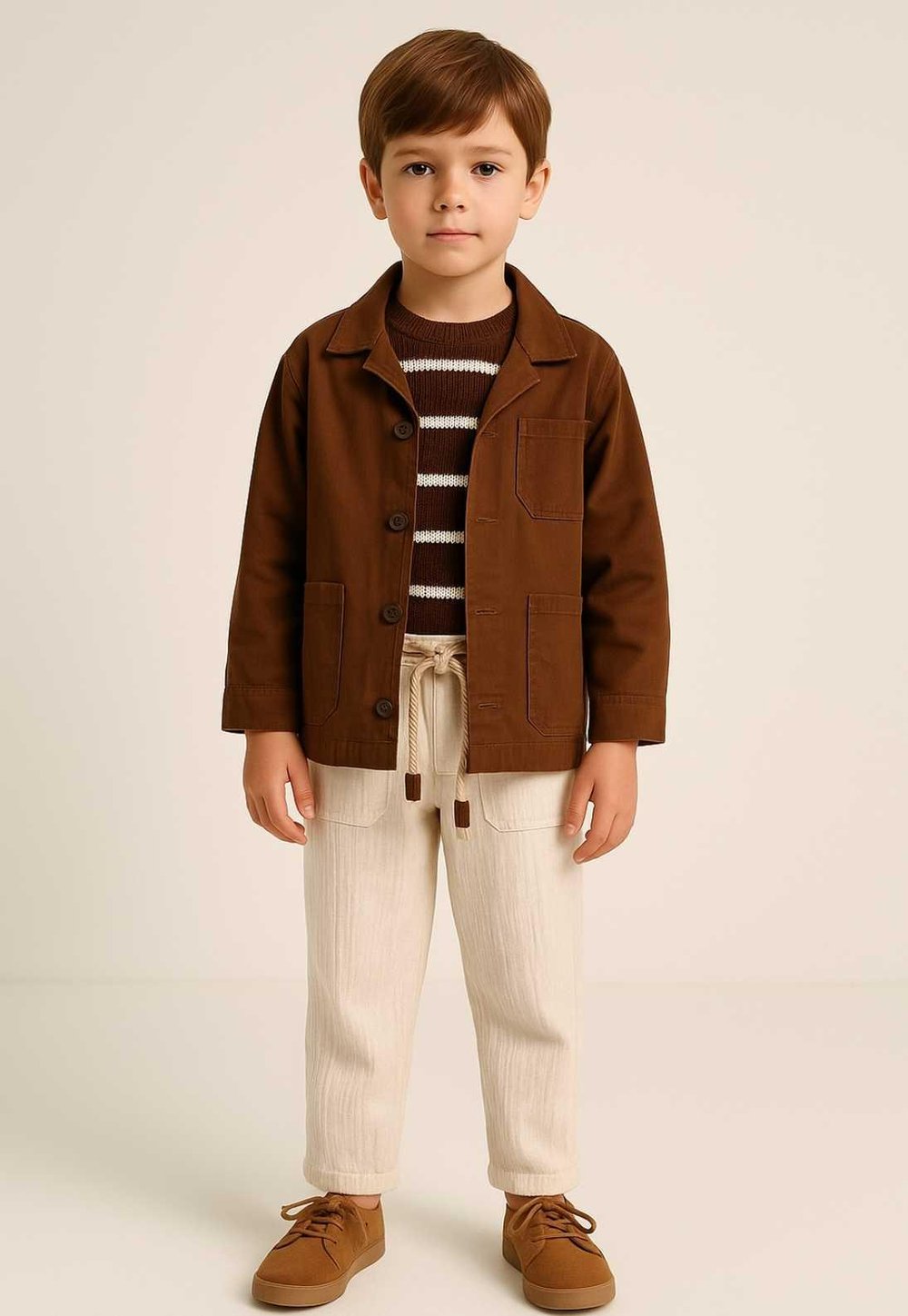 rkek Çocuk Crinkle Dokulu Pantolon 3-8 Yaş 126238
