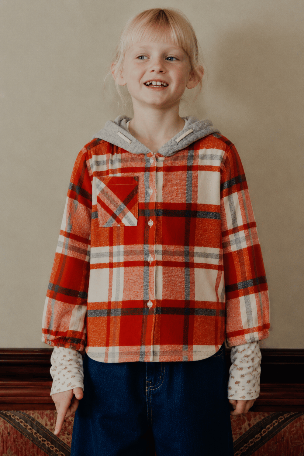 Boys Hooded Long Lumberjack Shirt Ages 1–5 – 423102