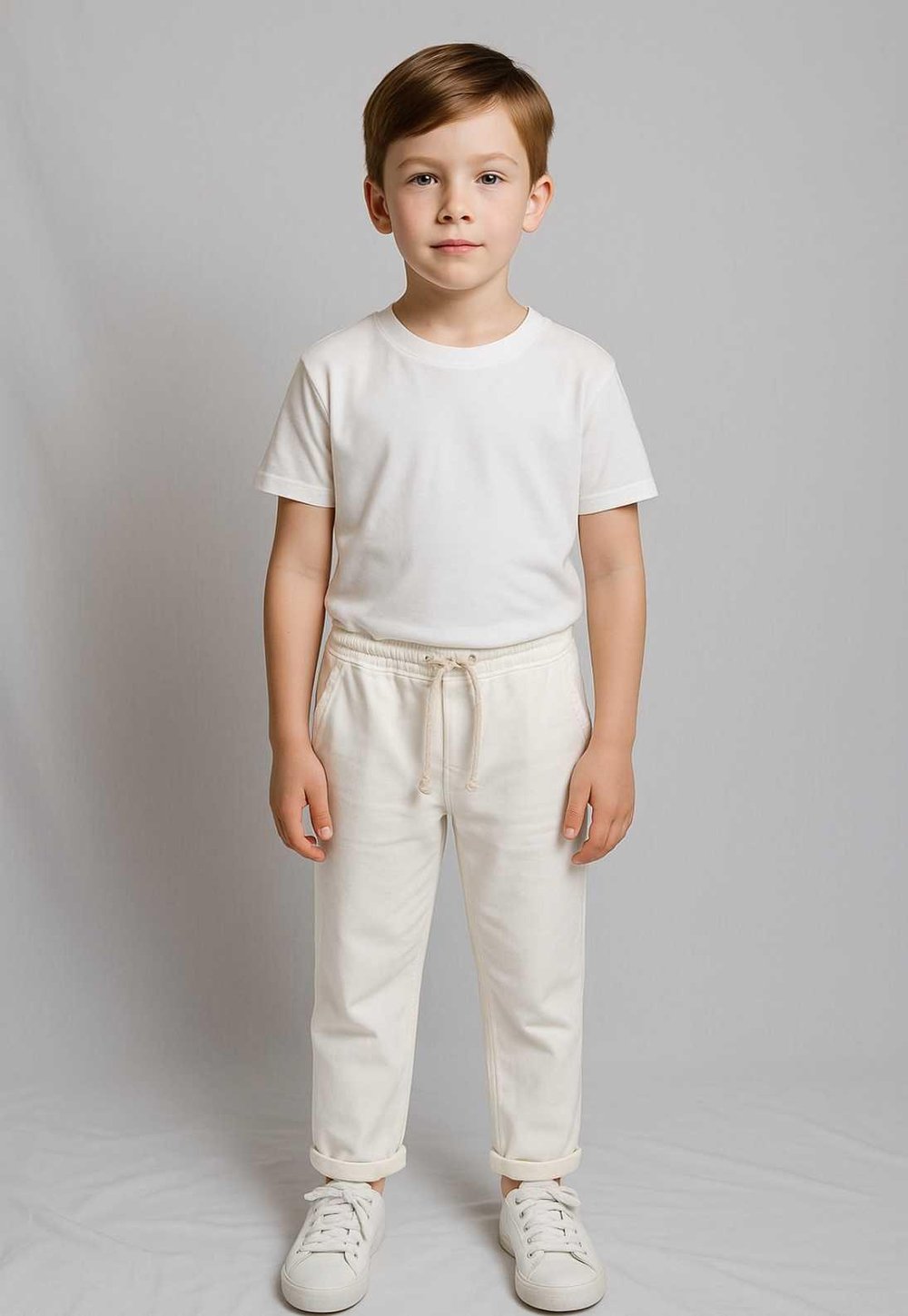Erkek Çocuk Tencel Lastikli Bel Pantolon 3-8 Yaş 126236