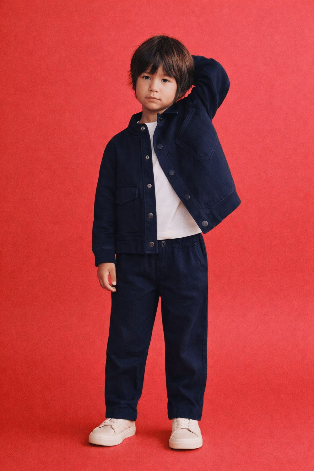 Erkek Çocuk Tencel Lastikli Bel Pantolon 3-8 Yaş 126236