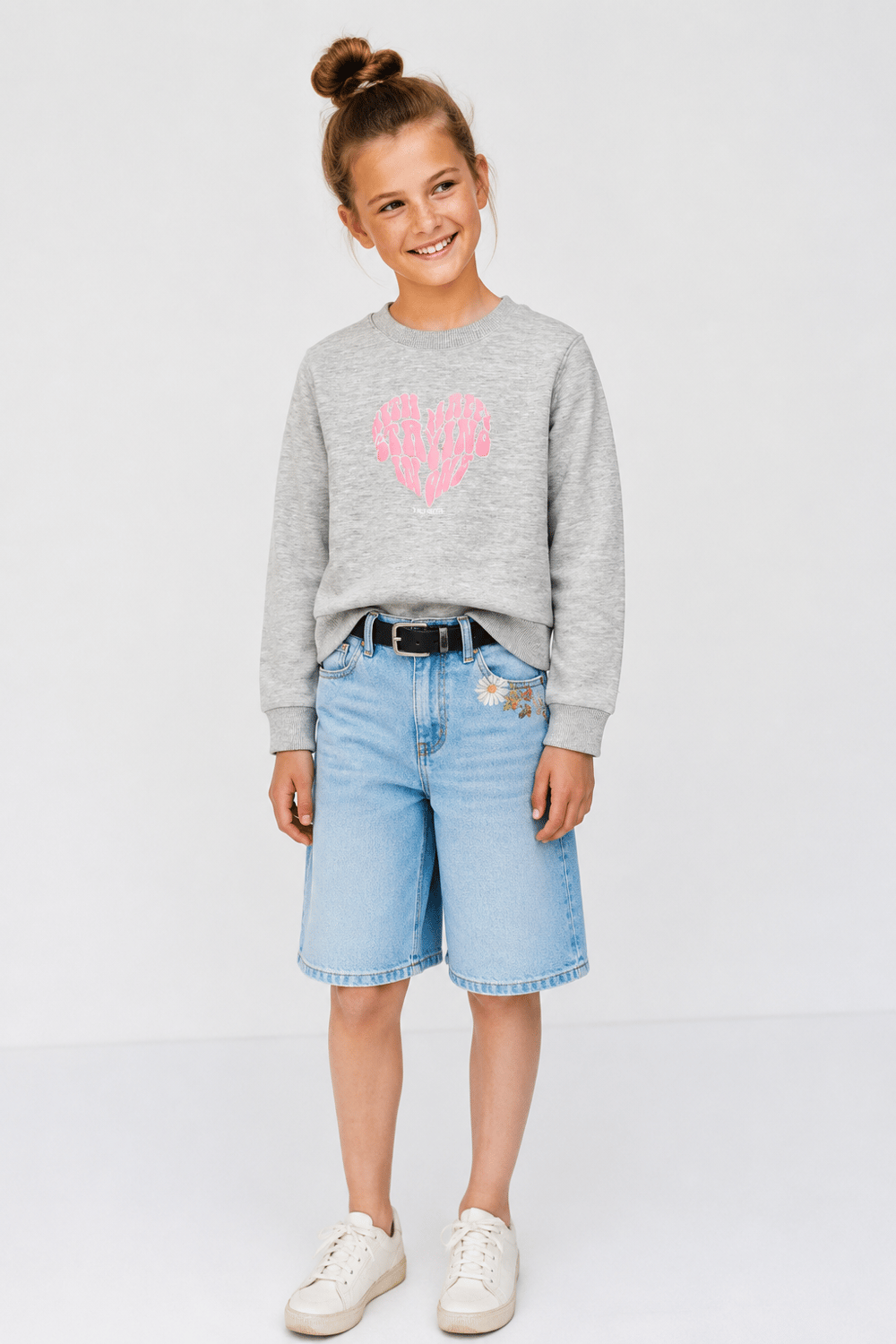Kız Çocuk Baskılı Cotton Sweatshirt 1-5 Yaş