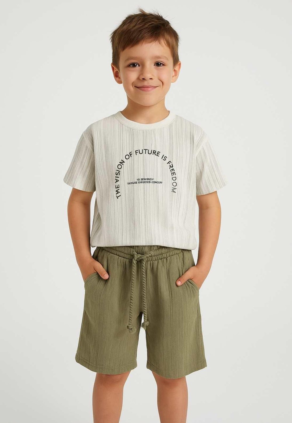 Erkek Çocuk Crinkle Dokulu Şort 9-14 Yaş 126241