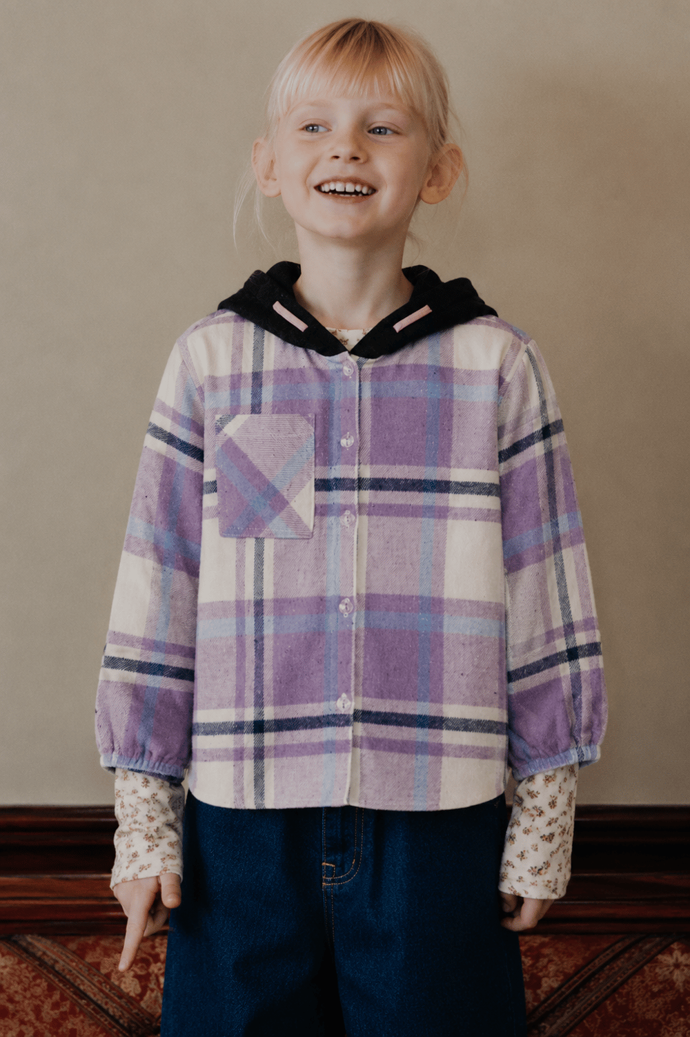 Boys Hooded Long Lumberjack Shirt Ages 1–5 – 423102