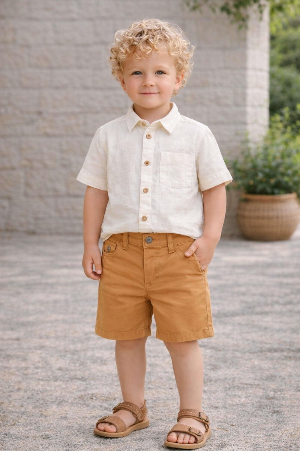 Erkek Çocuk Gabardin Şort 1-5 Yaş