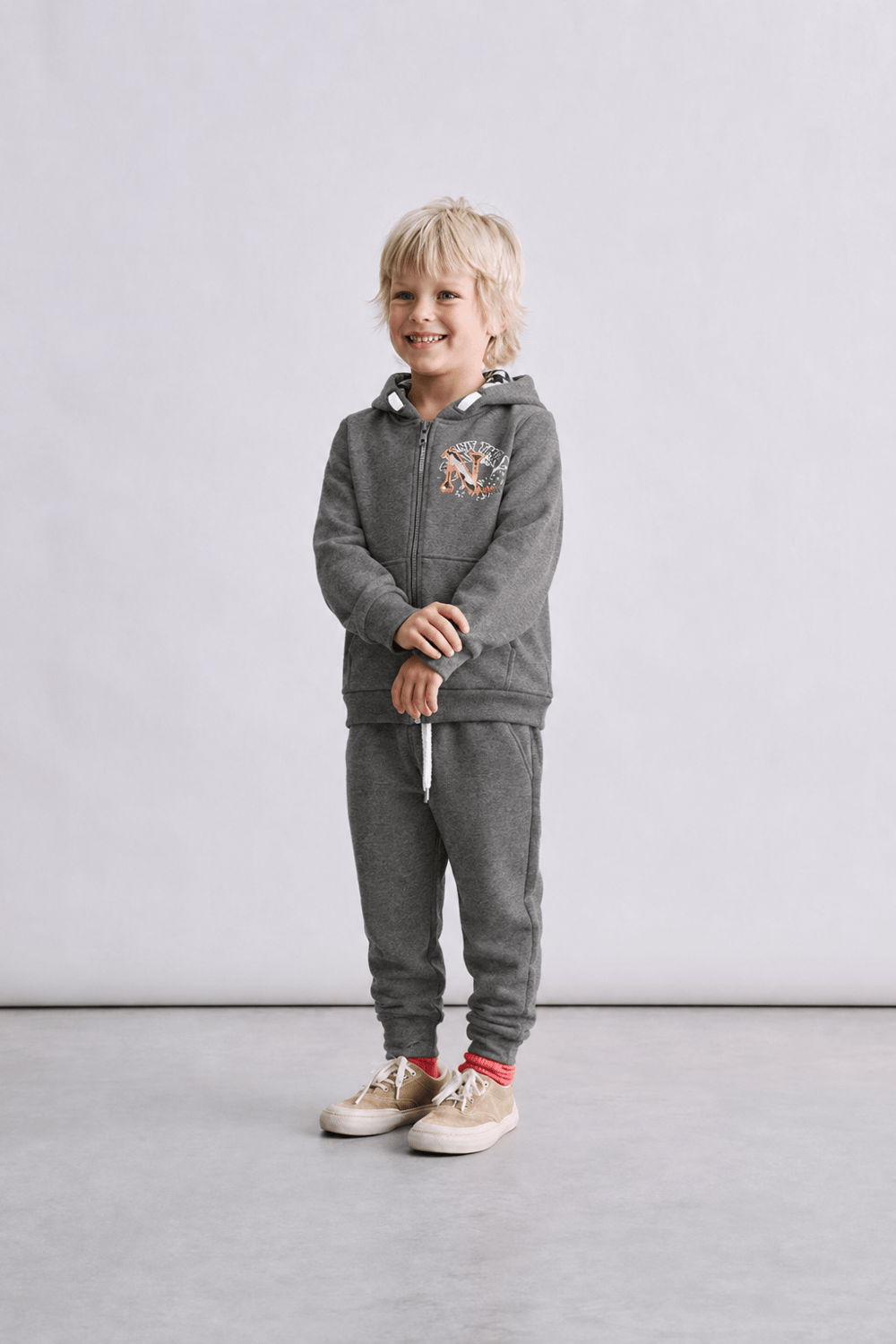 Erkek Çocuk Kapşonlu Sweatshirt Pantolon 2Li Eşofman Takımı 1-5 Yaş