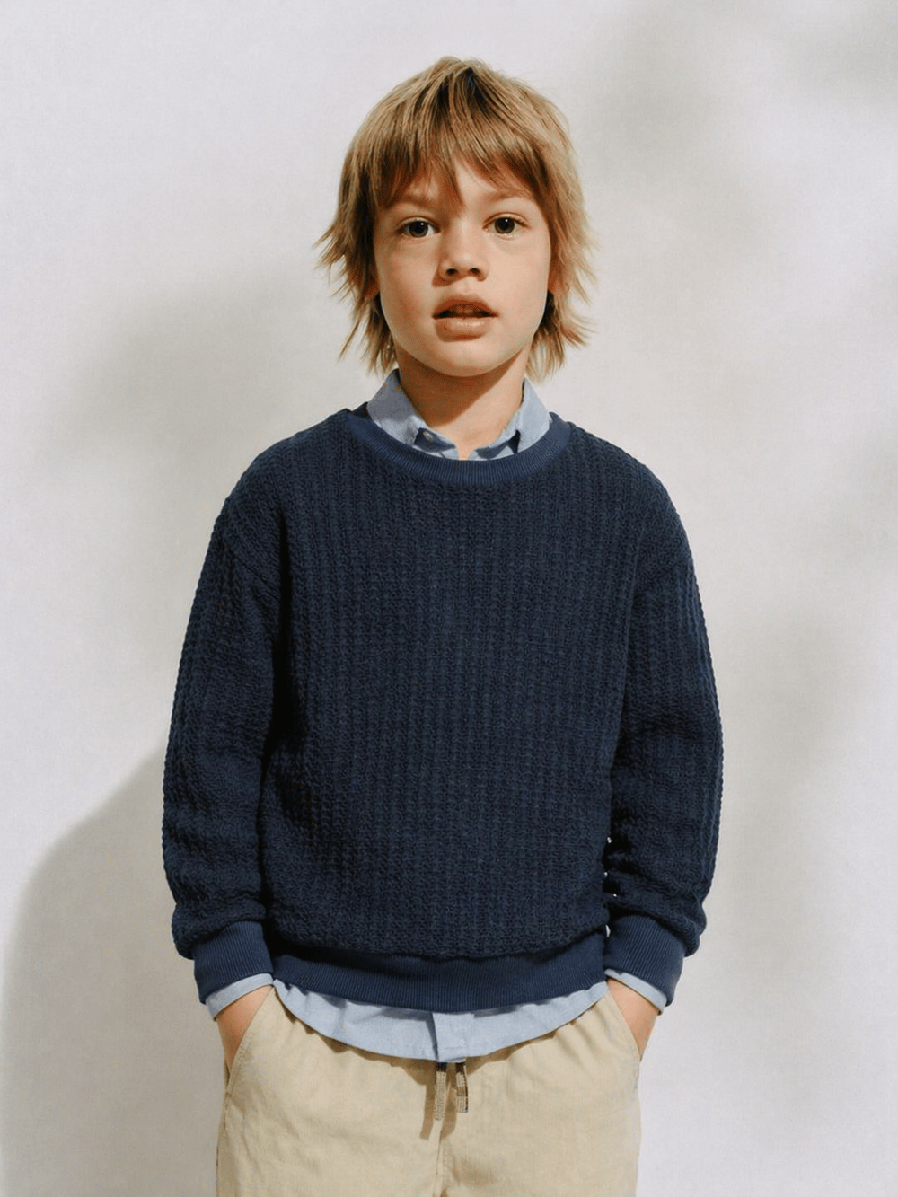 325328Erkek Çocuk Triko Örgü Sweatshirt 3-8 Yaş -325328