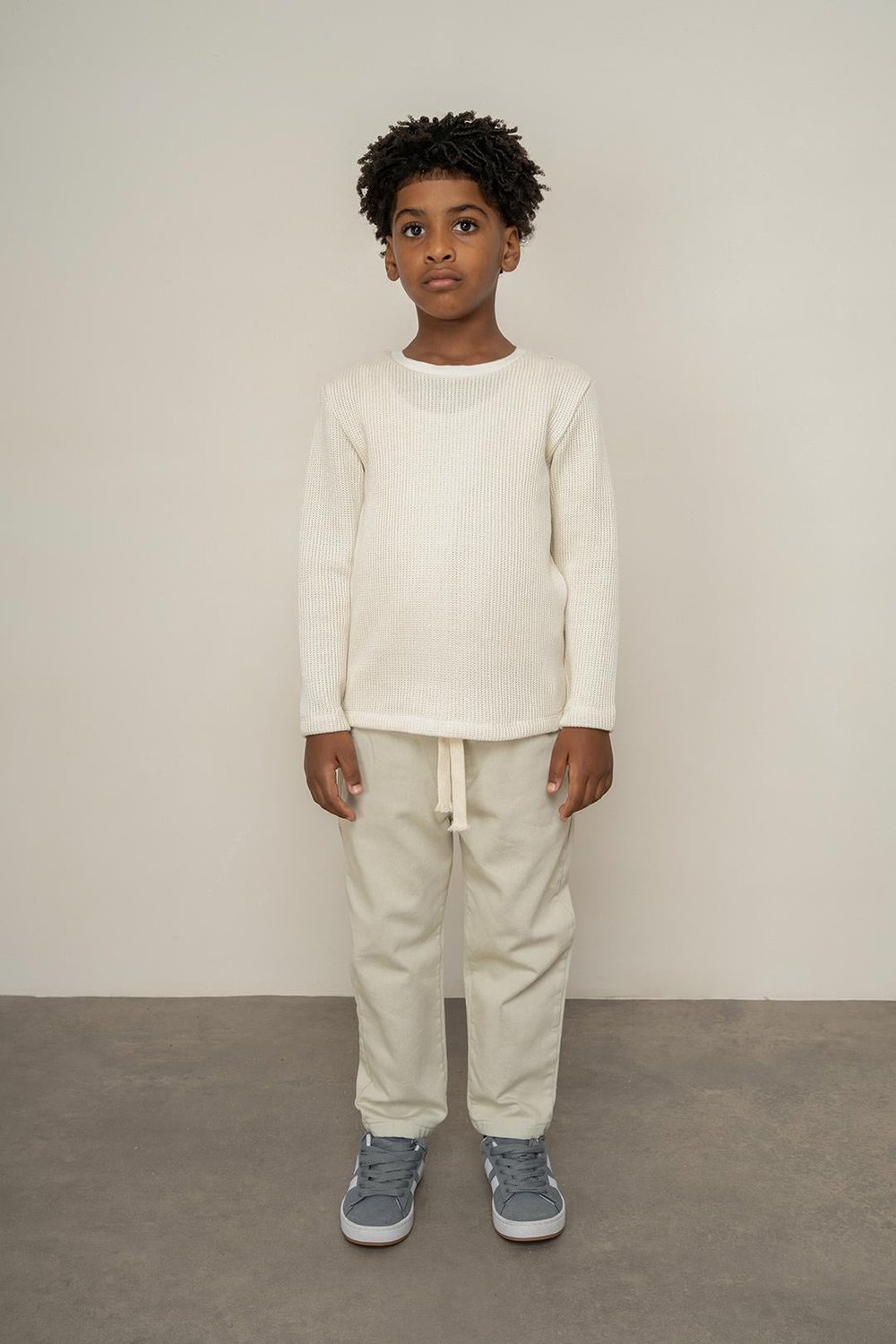 Boy Gabardine Knitted Elastic Trousers 9-14 Years -325211