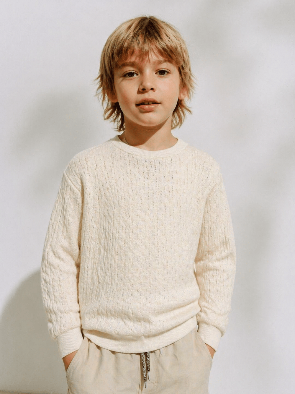 325324Erkek Çocuk Nokta Jakarlı Sweatshirt 3-8 Yaş -325324