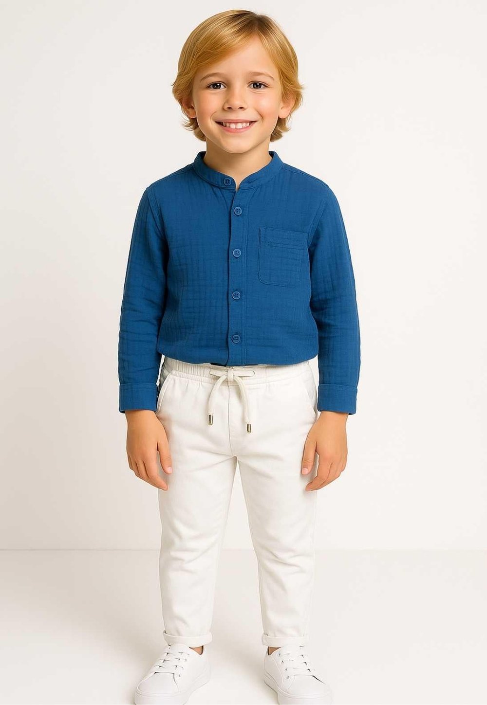 Erkek Çocuk Gabardin Bağcıklı Pantolon 3-8 Yaş 126256