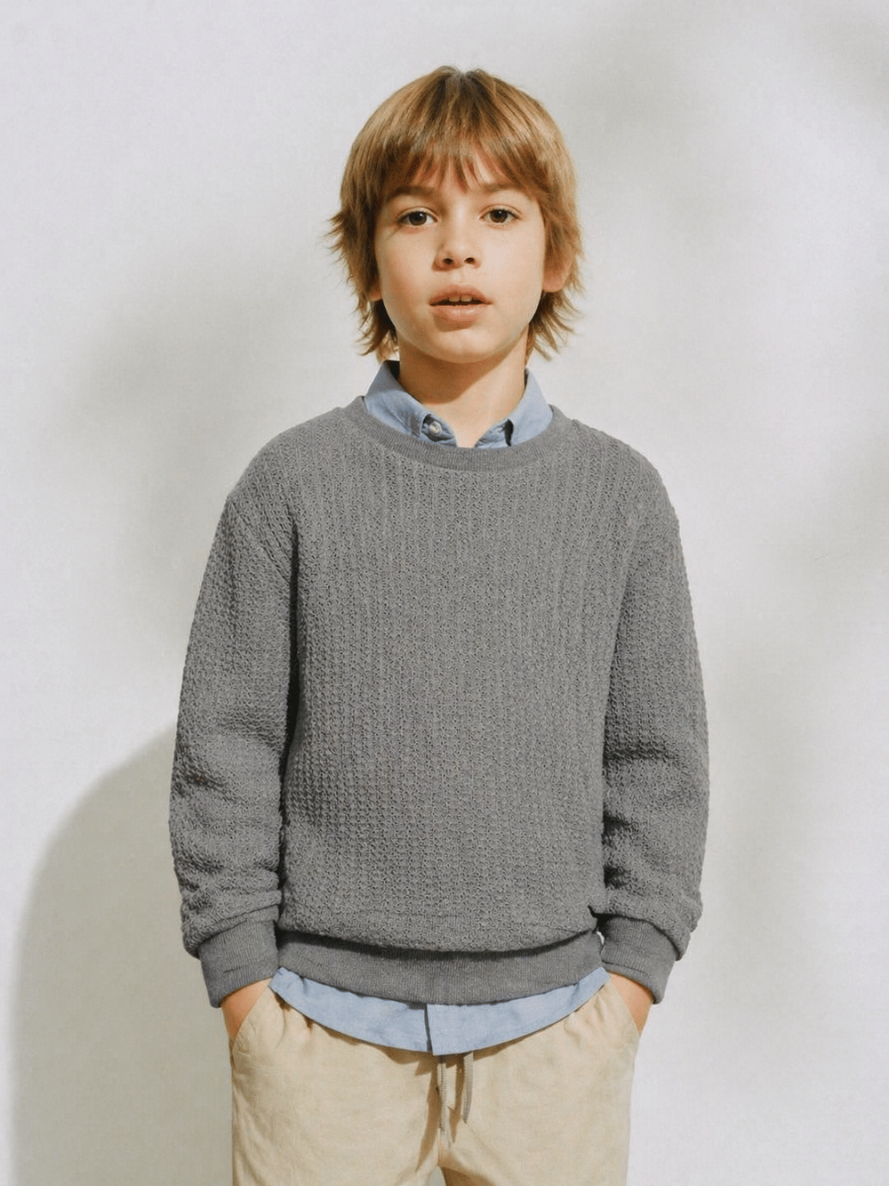 325328Erkek Çocuk Triko Örgü Sweatshirt 3-8 Yaş -325328