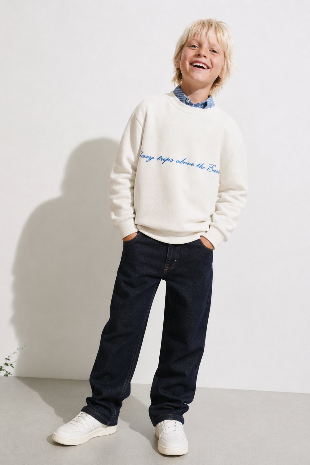 325309Erkek Çocuk Selanik Kabaran Baskılı Sweatshirt 9-14 Yaş -325309