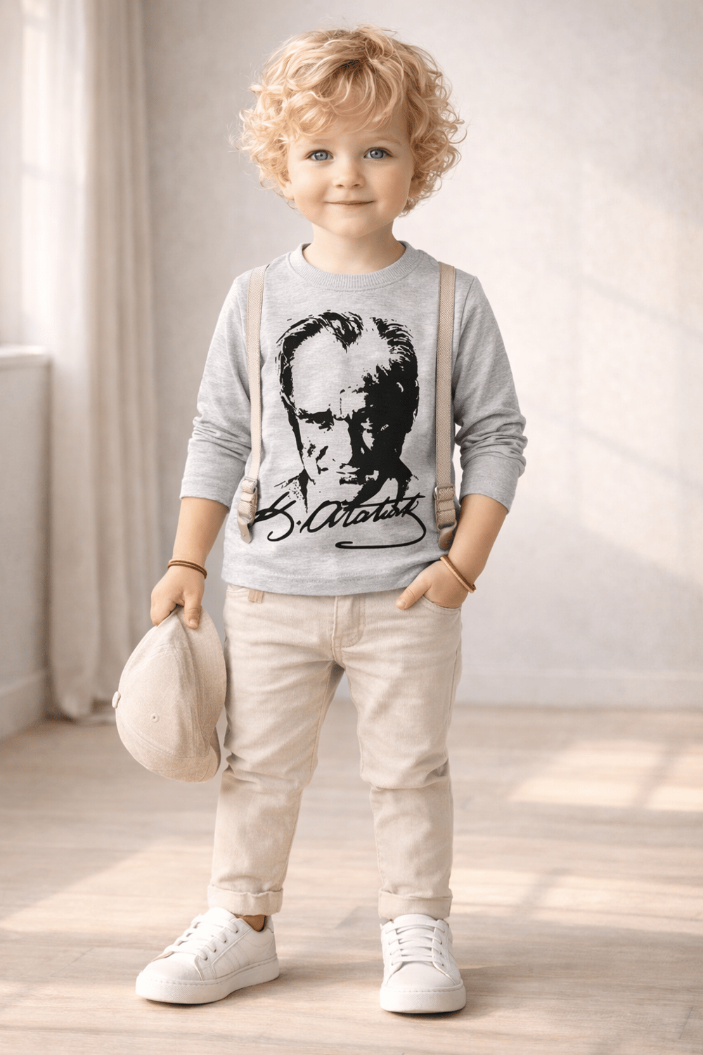 Erkek Garson Atatürk Baskılı Sweatshirt 6-16 Yaş