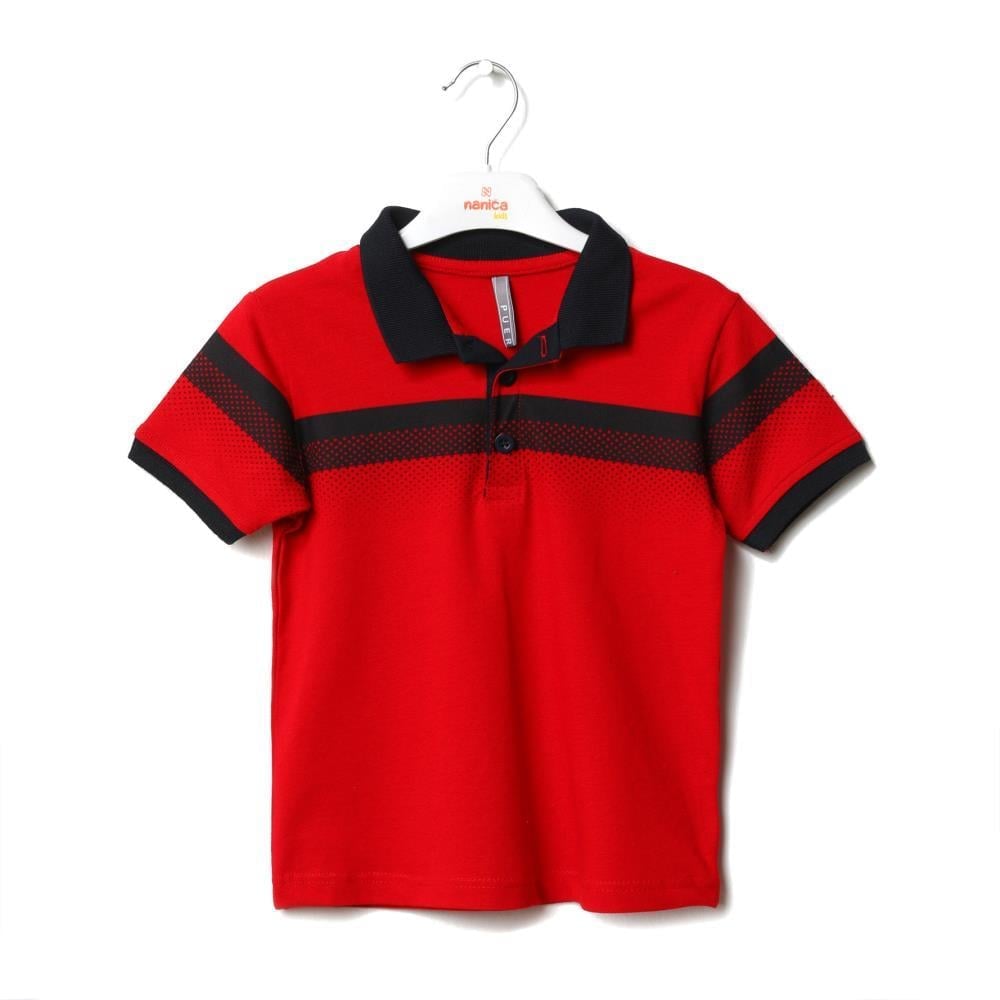 123306Erkek Çocuk Baskılı Pike T-Shirt 1-5 Yaş