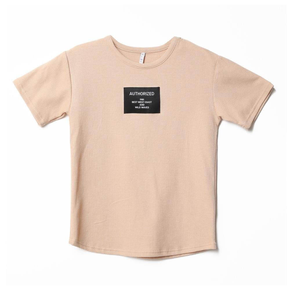 122348Erkek Çocuk Baskılı Waffle T-Shirt 1-5 Yaş