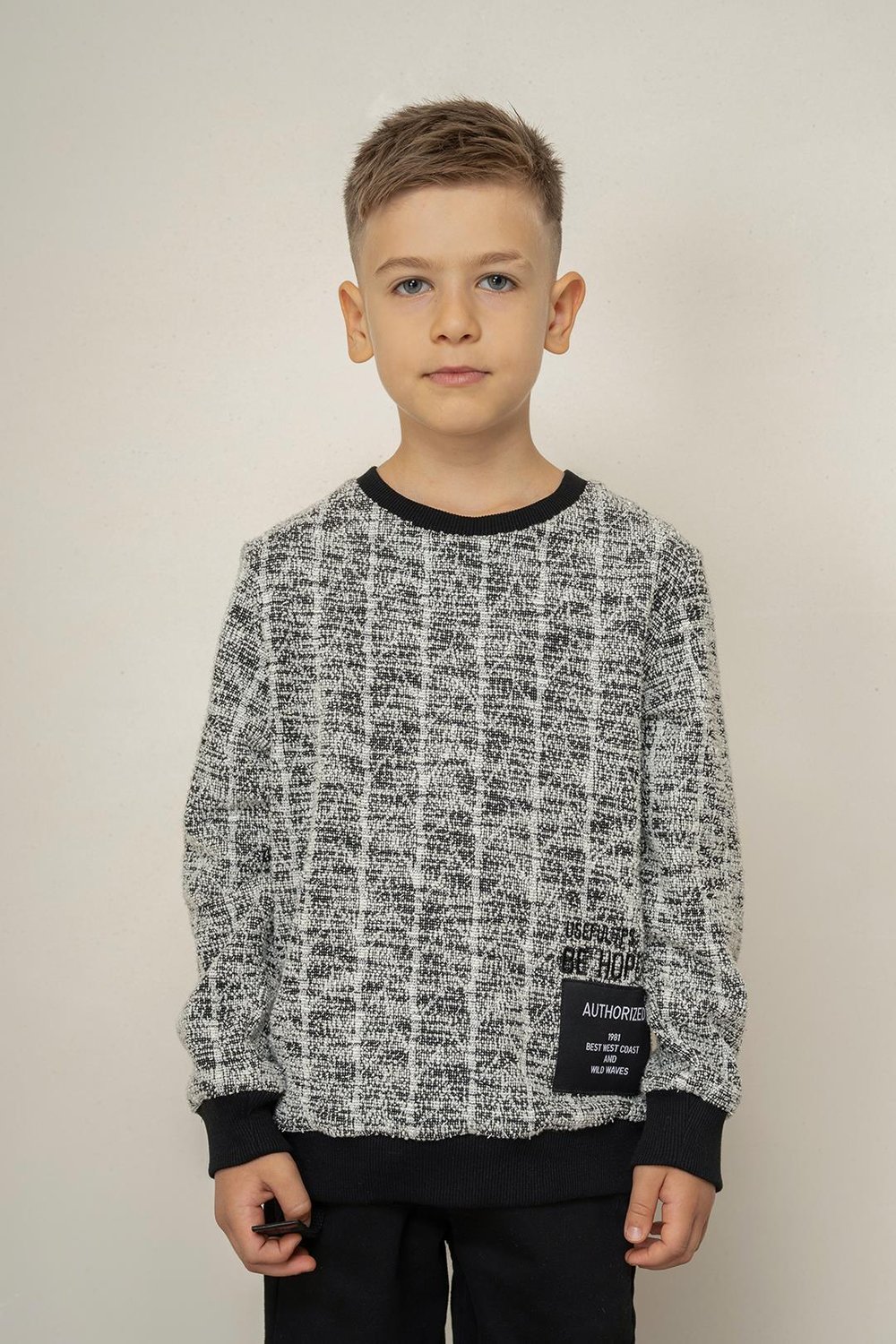 325300Erkek Çocuk Bürümcük Örme Sweatshirt 3-8 Yaş -325300