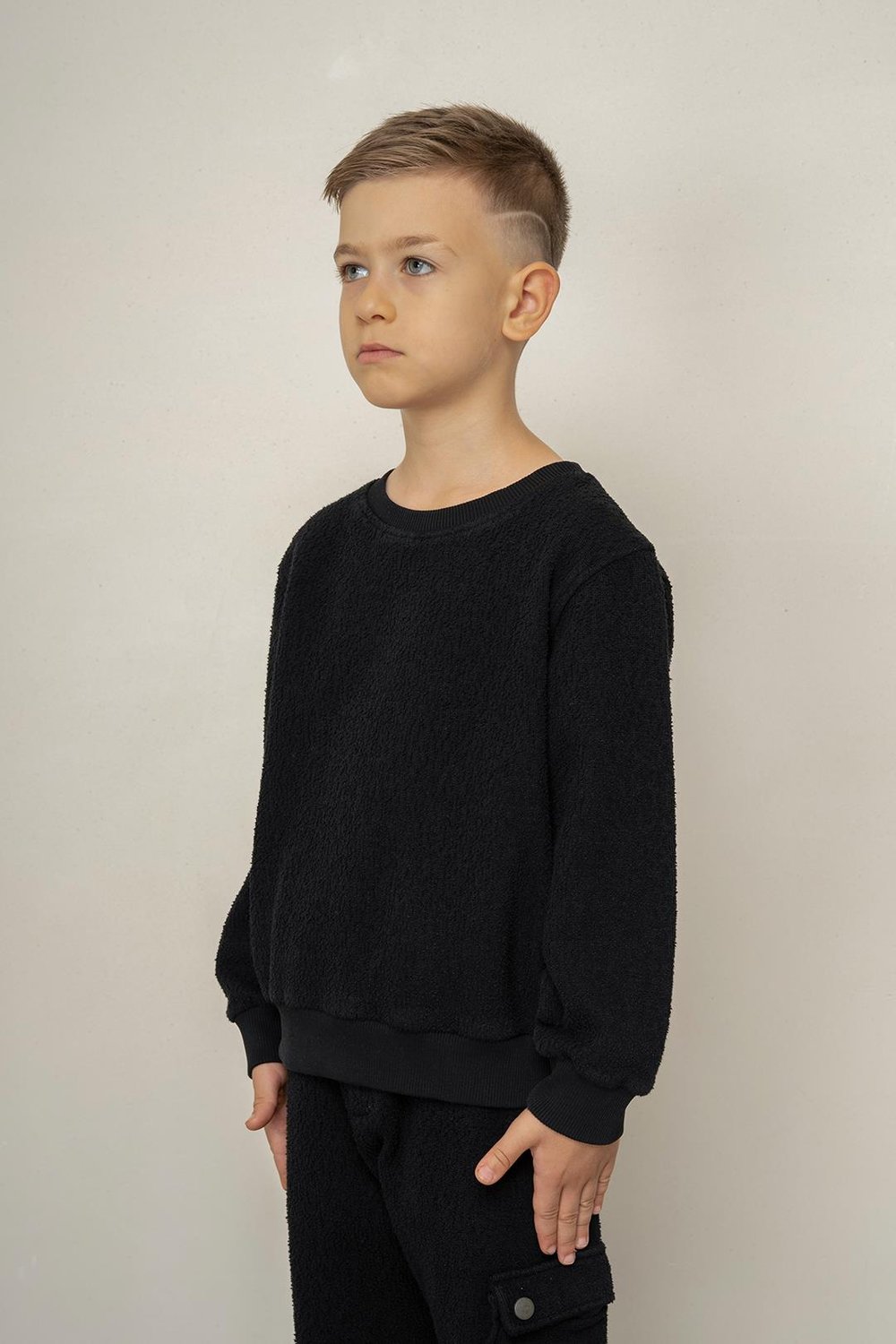 325355Erkek Çocuk Bürümcük Örme Sweatshirt 9-14 Yaş - 325355