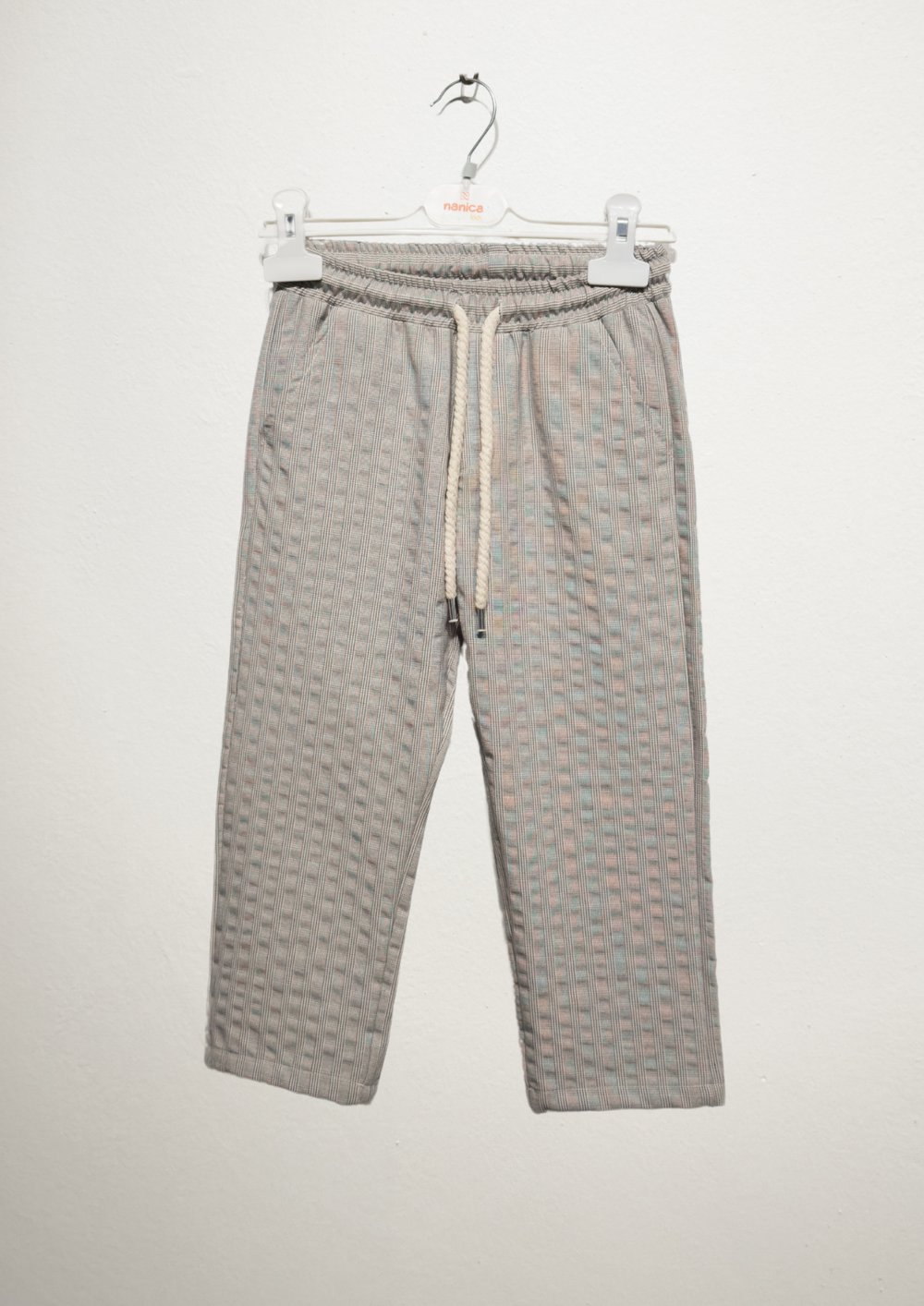125237Erkek Çocuk Cotton Ekoseli Pantolon 6-16 Yaş