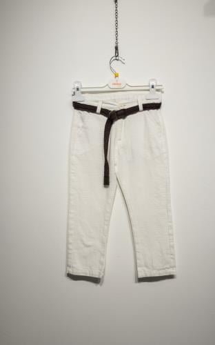125204Erkek Çocuk Cotton Örme Kemerli Pantolon 1-5 Yaş