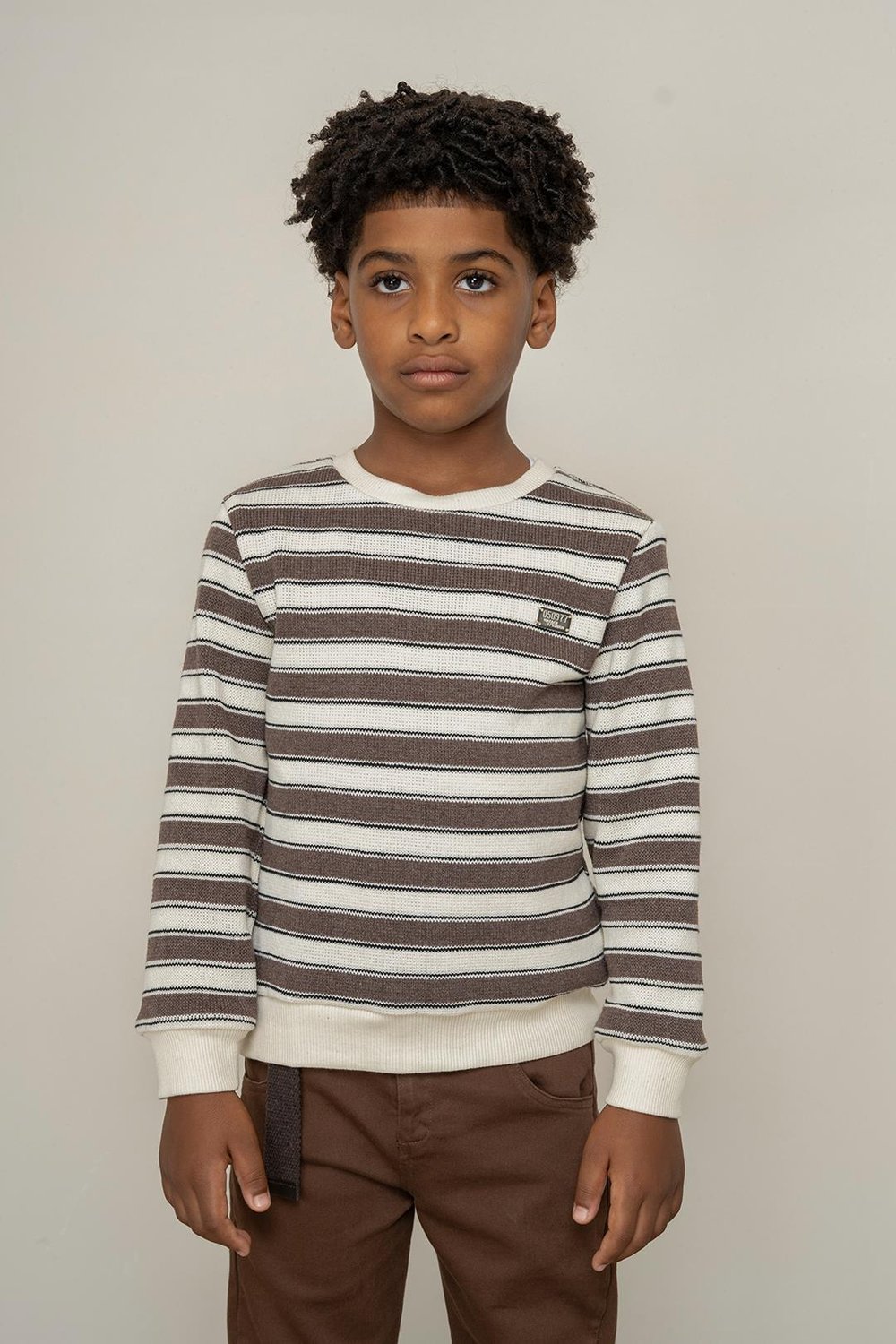 325323Erkek Çocuk Geniş Çizgili Sweatshirt 9-14 Yaş -325323