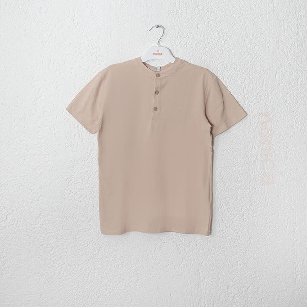 124314Erkek Çocuk Hakim Yaka Cotton T-shirt 1-5 Yaş