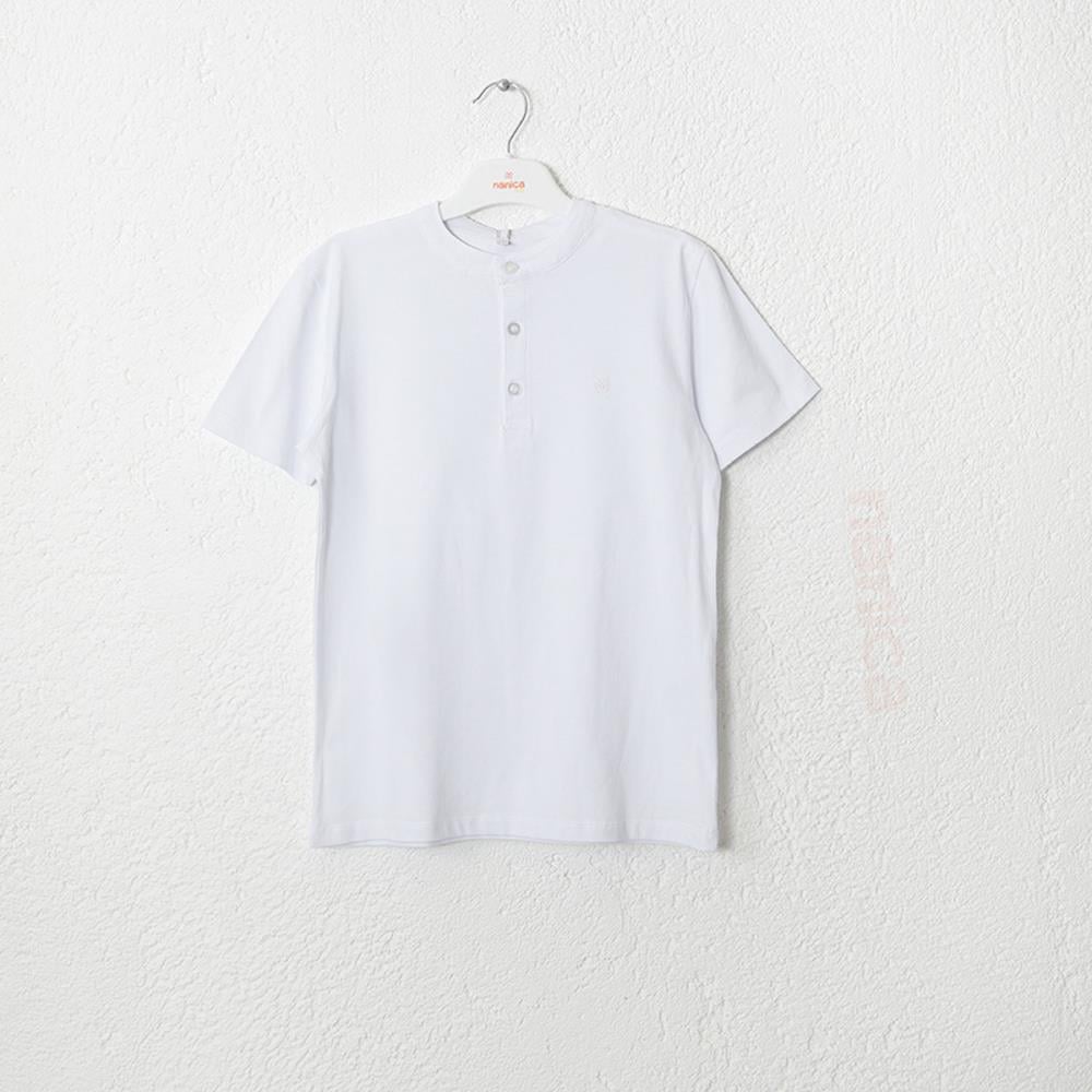 124314Erkek Çocuk Hakim Yaka Cotton T-shirt 1-5 Yaş