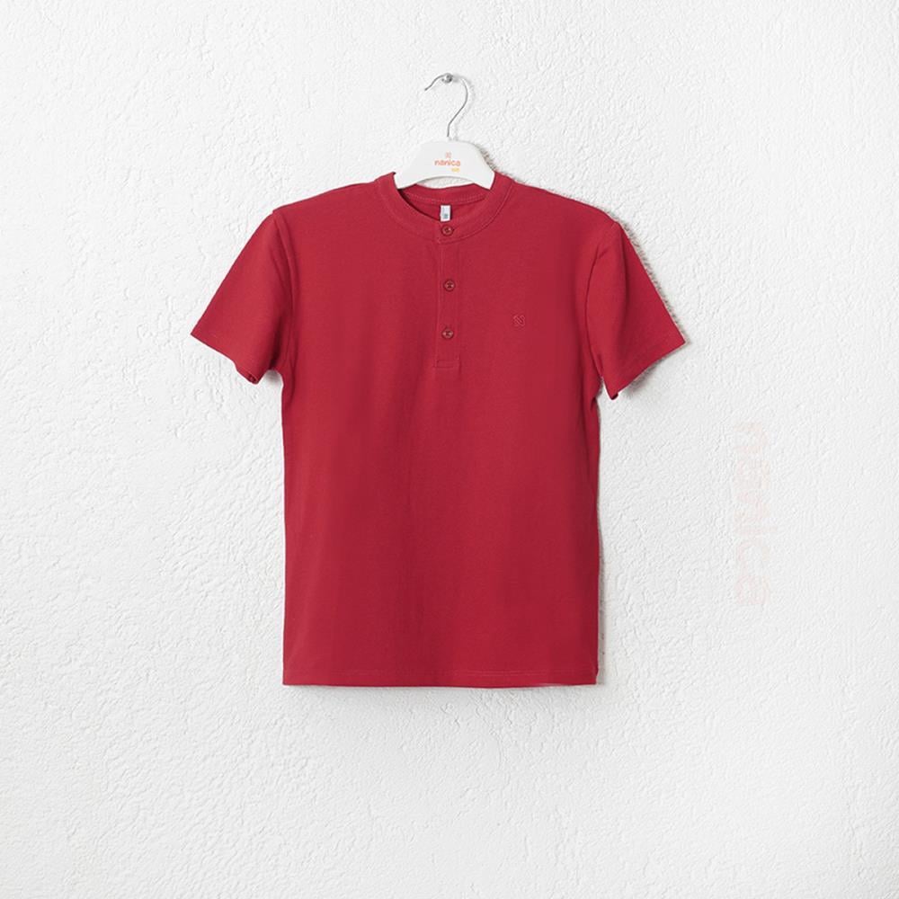 124314Erkek Çocuk Hakim Yaka Cotton T-shirt 1-5 Yaş