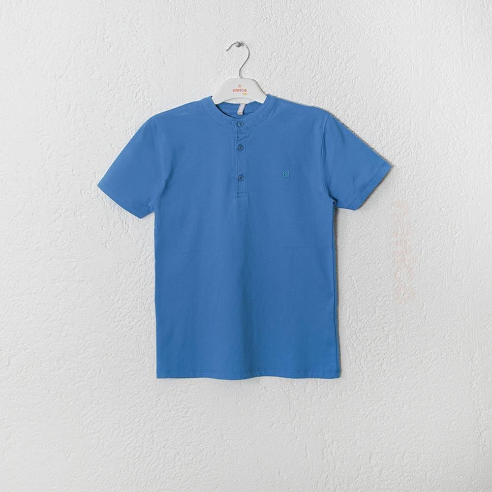 124314Erkek Çocuk Hakim Yaka Cotton T-shirt 1-5 Yaş