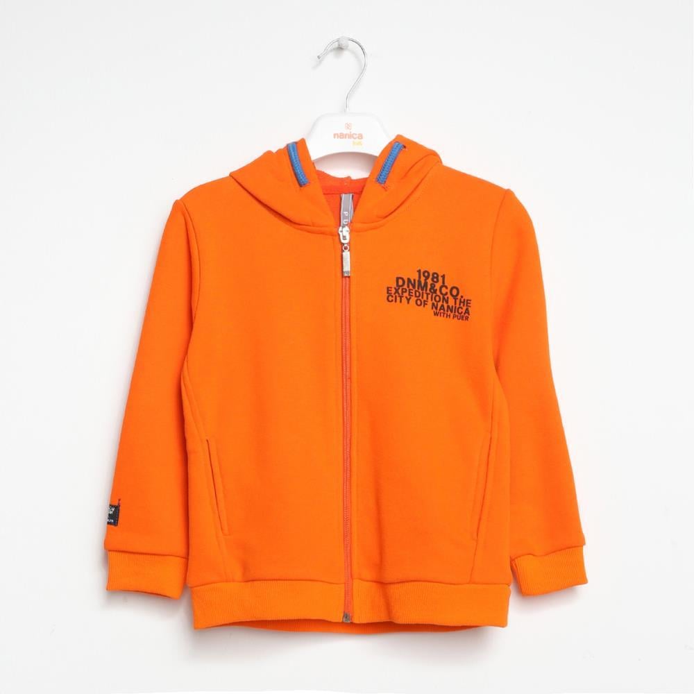 322300Erkek Çocuk Kapşonlu Fermuarlı Sweatshirt 1-5 Yaş