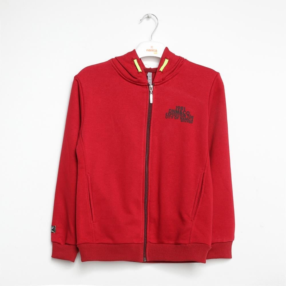 322300Erkek Çocuk Kapşonlu Fermuarlı Sweatshirt 1-5 Yaş