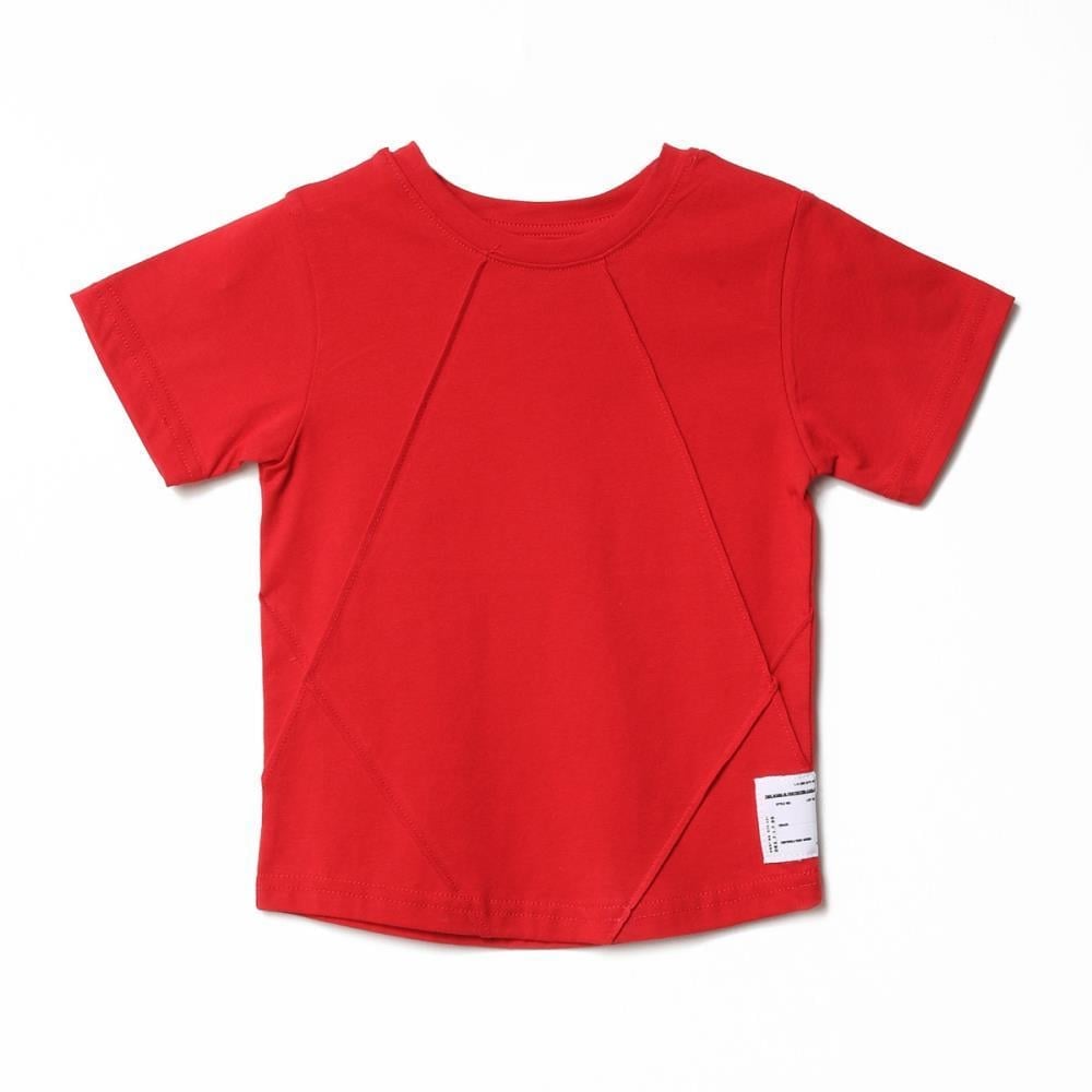 122350Erkek Çocuk Ön Dikiş Detaylı T-Shirt 1-5 Yaş