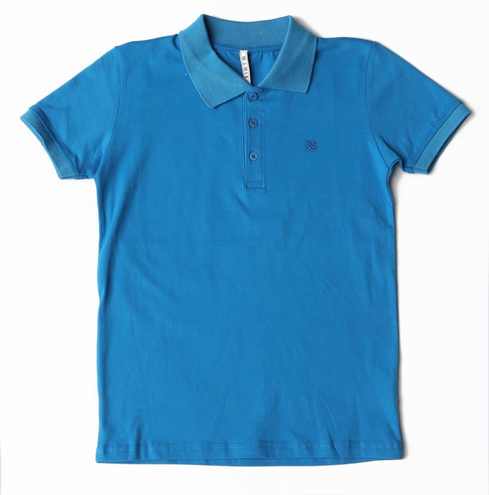 122353Erkek Çocuk Polo Yaka Basic T-Shirt 6-16 Yaş