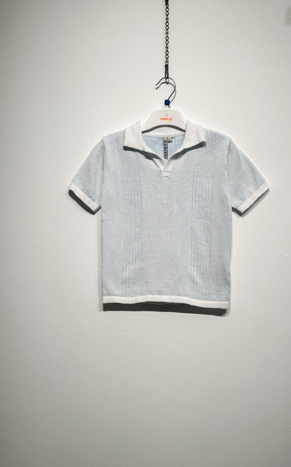 125407Erkek Çocuk Polo Yaka Çizgili Triko T-Shirt 6-16 Yaş
