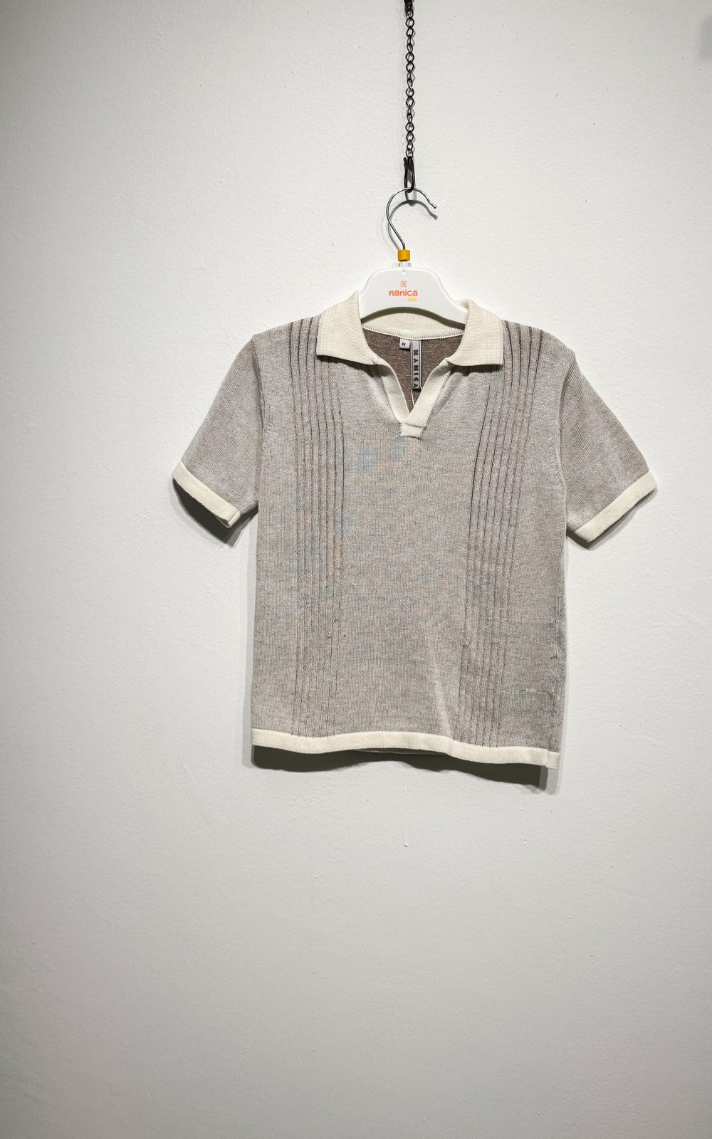 125407Erkek Çocuk Polo Yaka Çizgili Triko T-Shirt 6-16 Yaş