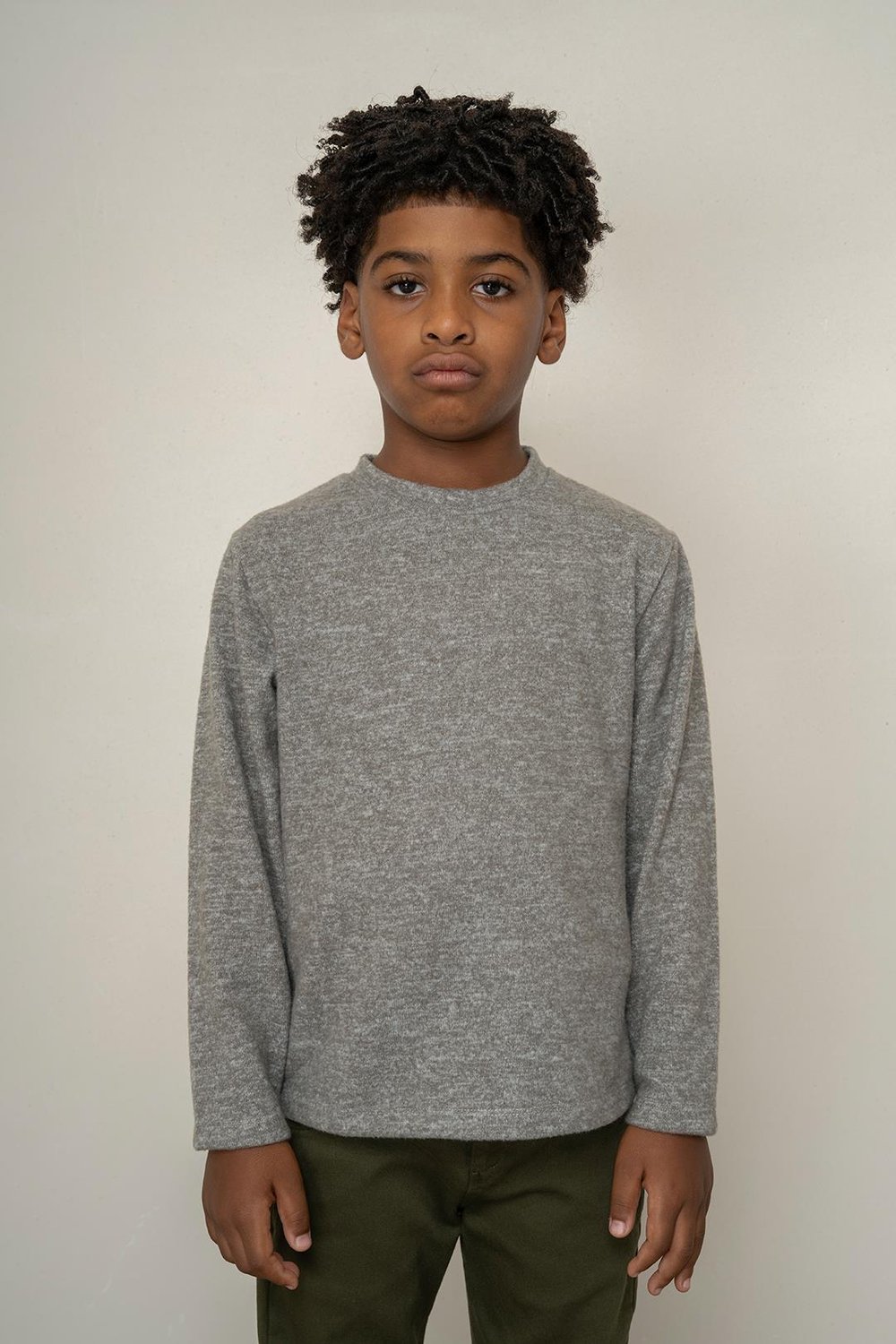 325340Erkek Çocuk Yumoş Melanj Sweatshirt 3-8 Yaş - 325340