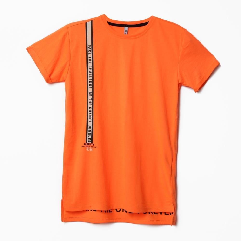 122343Erkek Garson Baskılı T-Shirt 6-16 Yaş